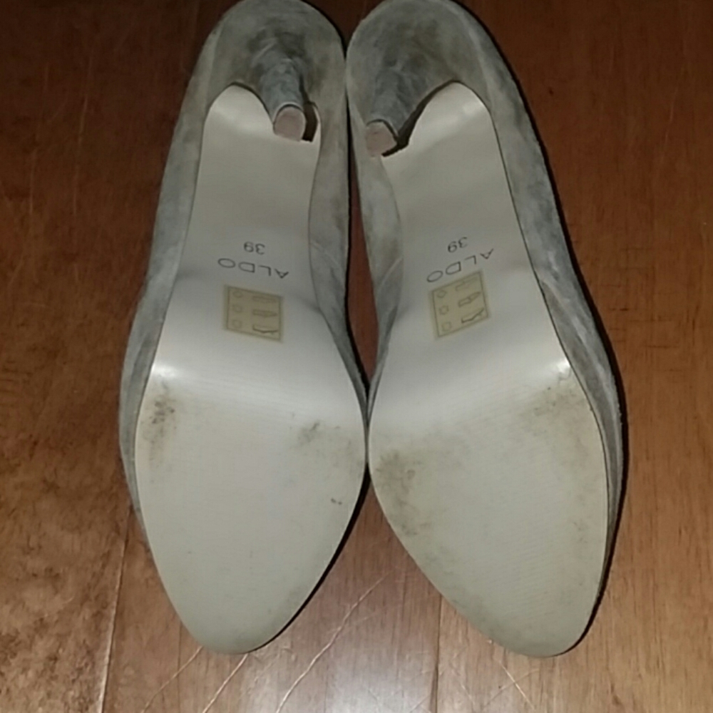 Aldo tan suede high heels leather pumps - Picture 5 of 7